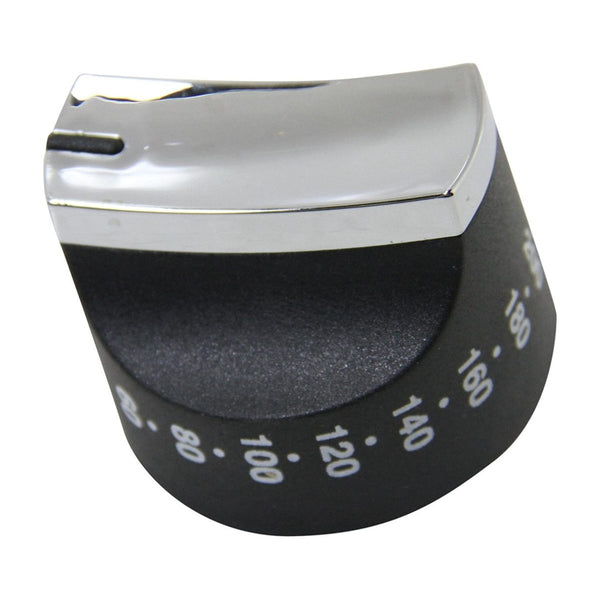 082585706 genuine Belling black and chrome fan oven control knob
