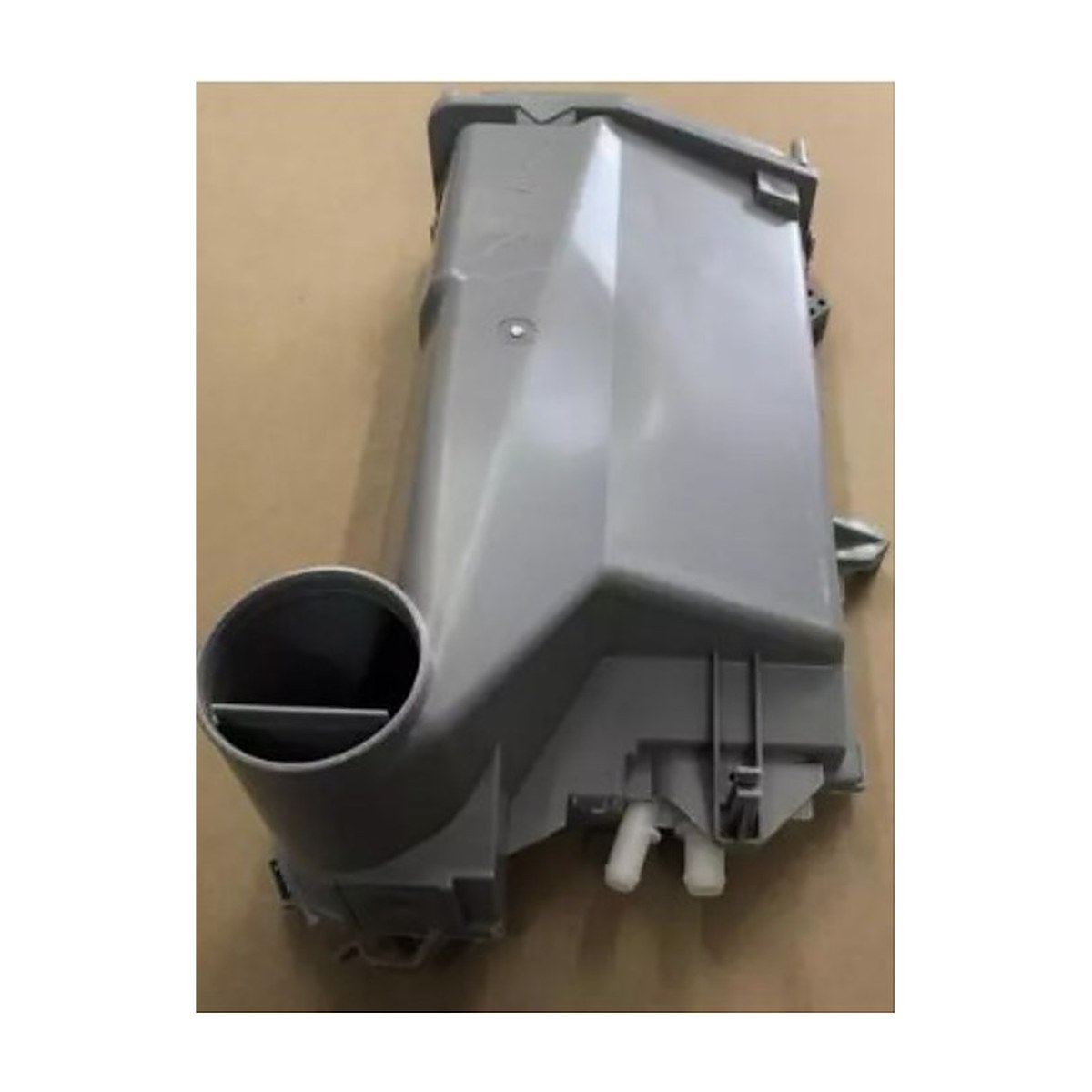 1325942447 genuine Electrolux washing machine detergent dispenser assembly with valve coupling, view 2 view 2