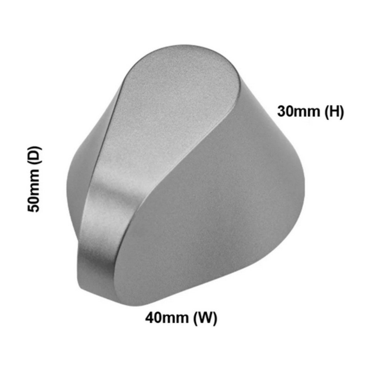 140013891183 genuine silver gas cooktop control knob for Westinghouse and Electrolux cooktops, view 2 view 2