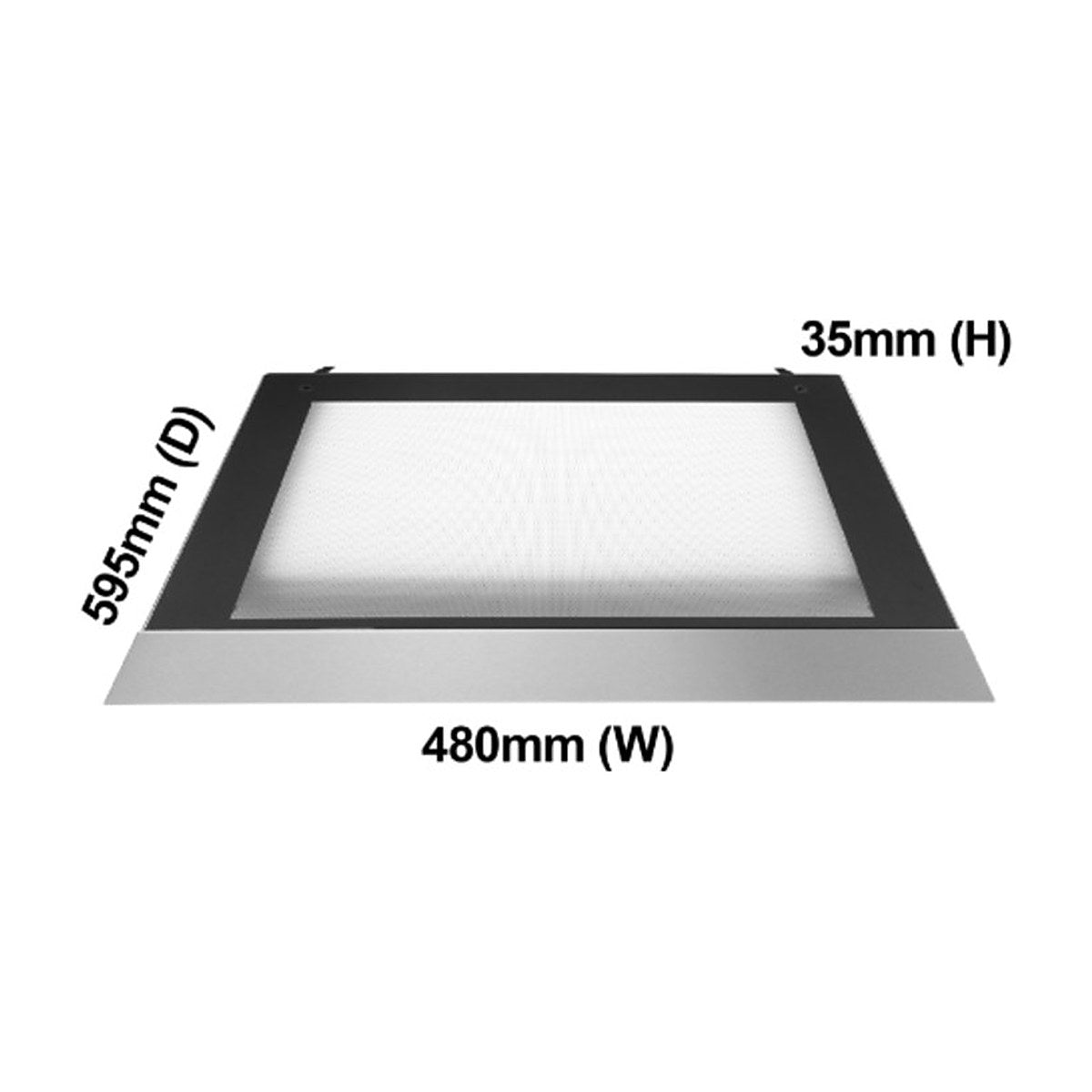 140041575022 genuine stainless steel outer oven door glass panel for Chef and Simpson ovens, view 3 view 3