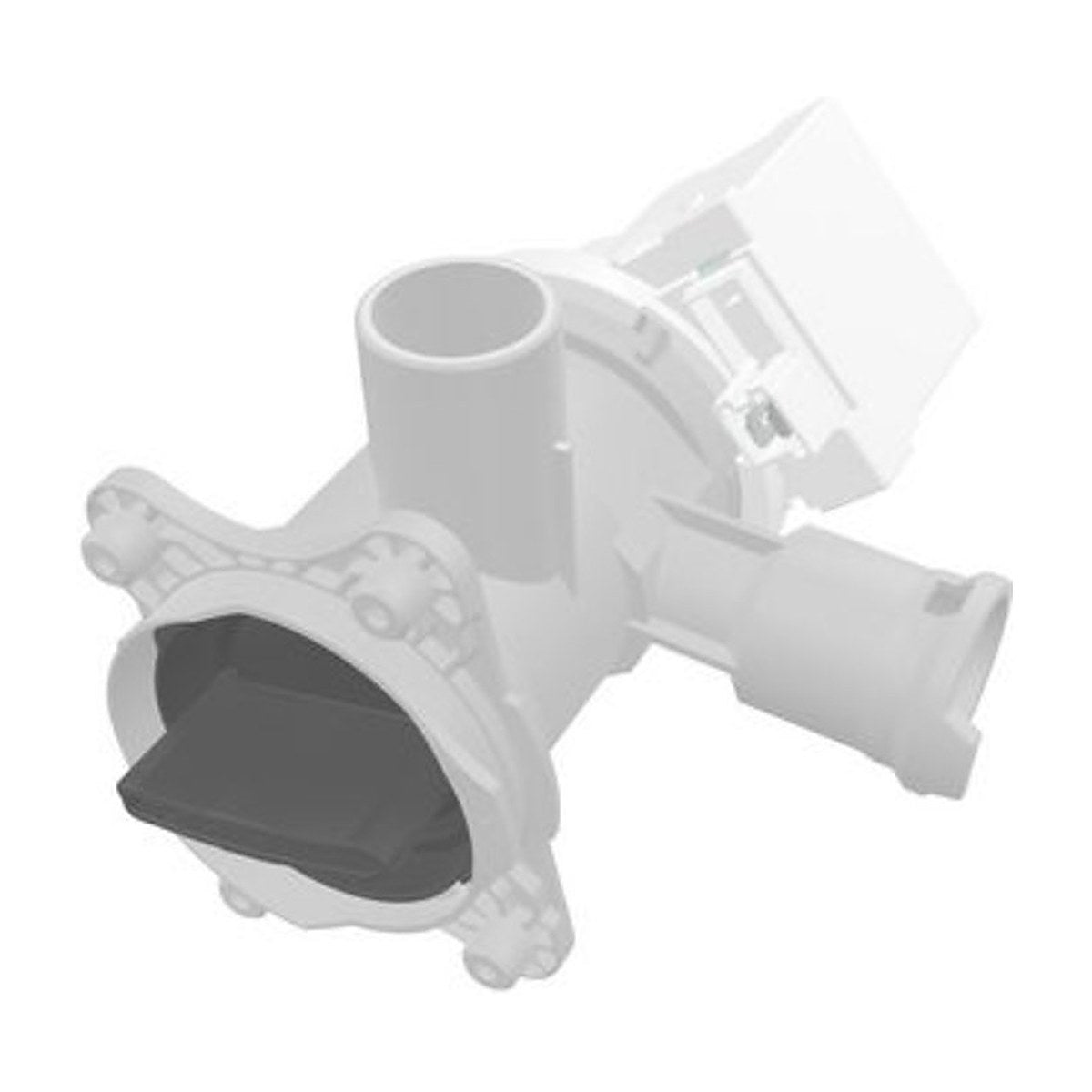 146258 genuine Bosch front load washing machine drain pump 00146258, view 2 view 2