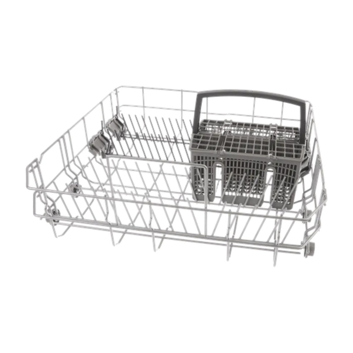 20006942 genuine Bosch dishwasher lower basket with cutlery basket, view 2 view 2
