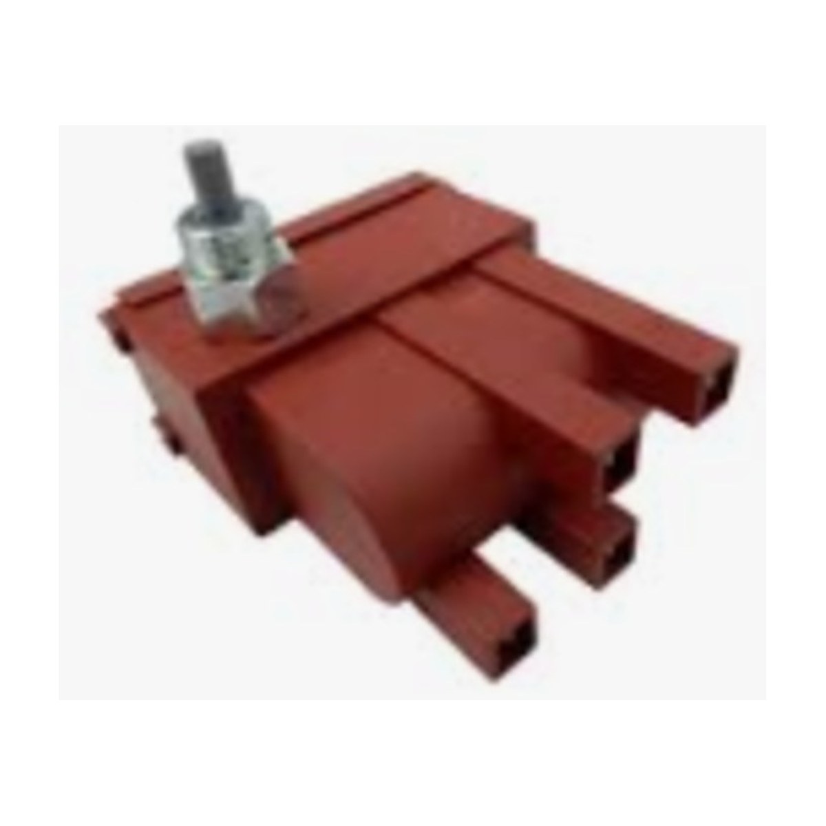 4055538641 genuine Chef 4 point 1.5V push button ignition box for gas cooktops, view 2 view 2