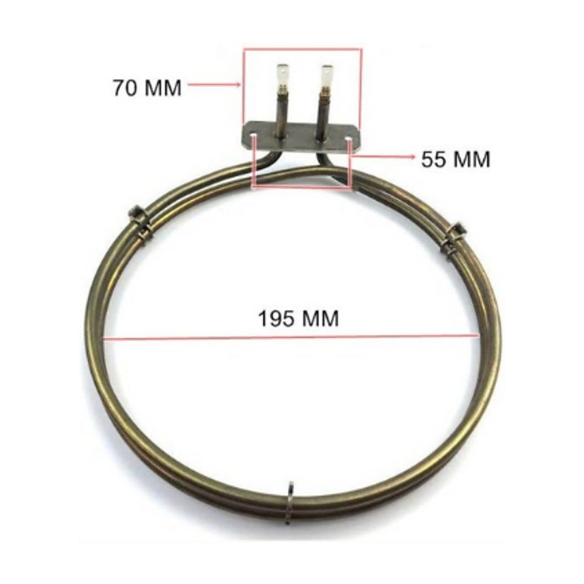 4055613238 genuine 2200W fan forced oven element for Westinghouse, Electrolux and Chef ovens, view 2 view 2