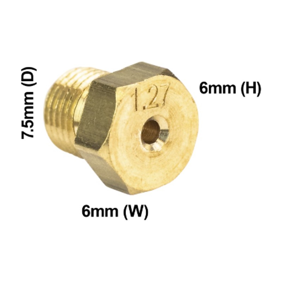 4055857470 genuine Electrolux LPG gas burner injector 1.27 M5 thread