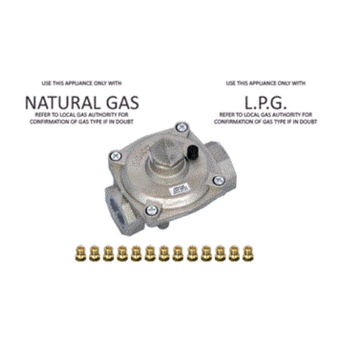 4055942199 genuine Electrolux gas cooktop conversion kit LPG and natural gas nozzles, view 2 view 2