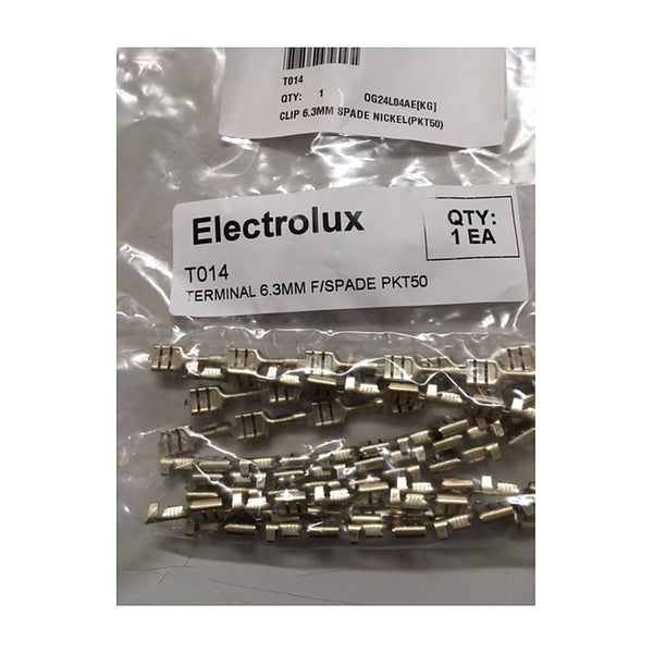 4055944344 genuine Electrolux 6.3mm nickel female spade terminals, pack of 50