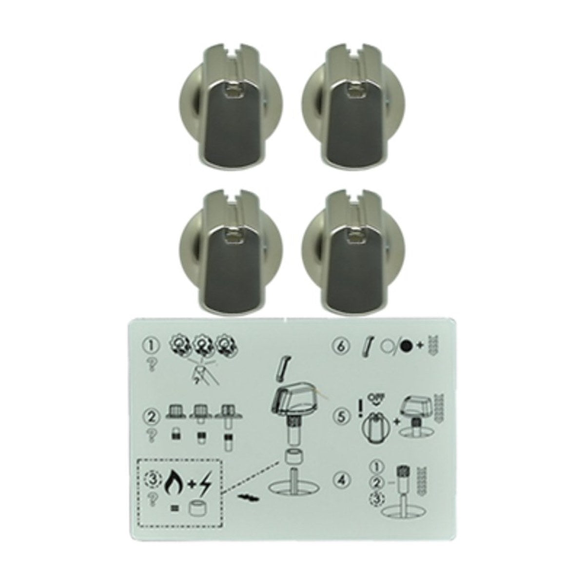 4055986519 genuine universal 35mm stainless steel finish stove knob kit UK-35S4