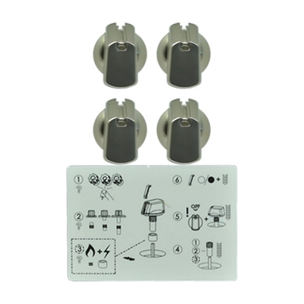 4055986519 genuine universal 35mm stainless steel finish stove knob kit UK-35S4