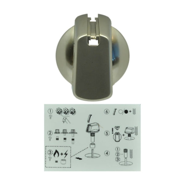 4055986618 genuine Electrolux universal stove knob 40mm stainless UK-40S1