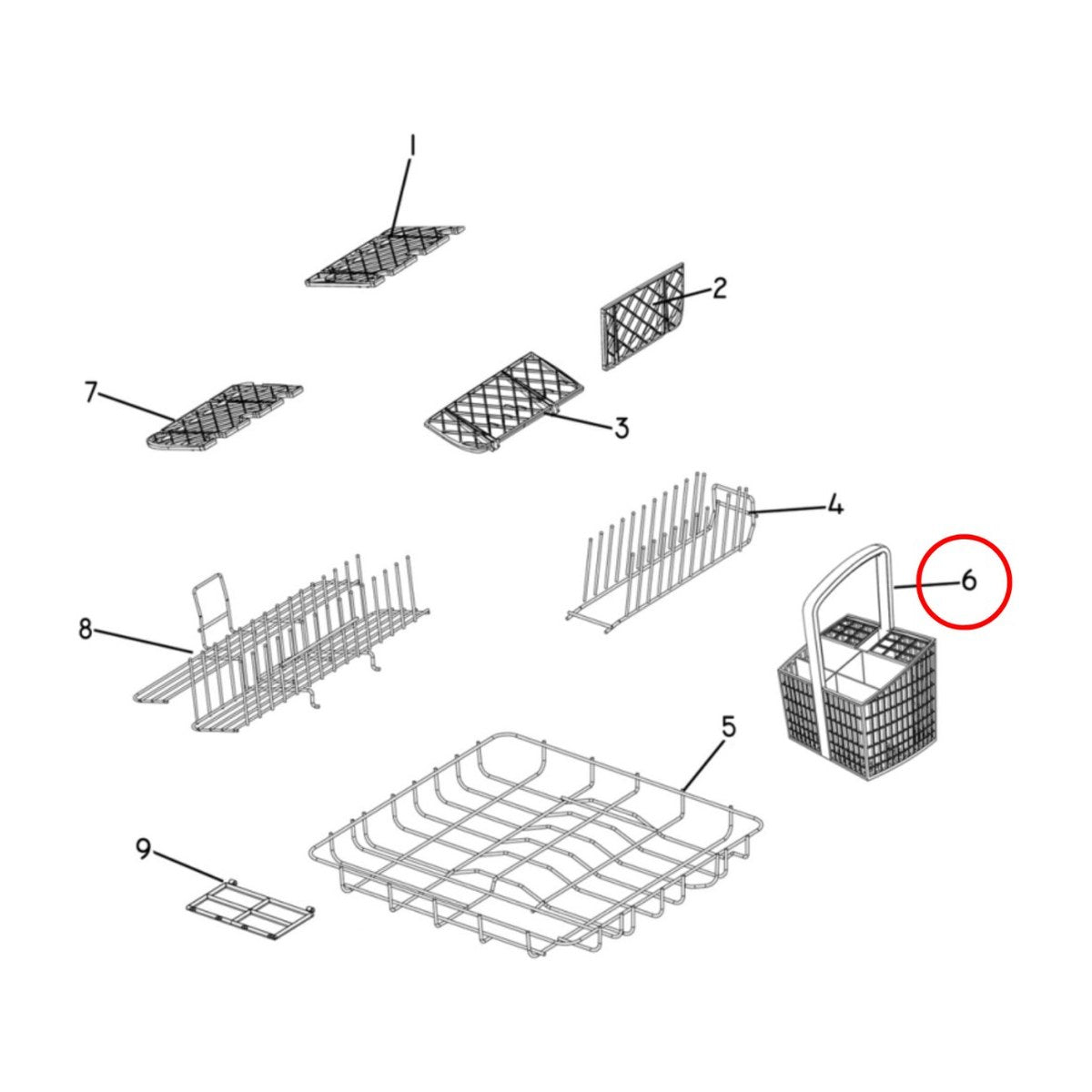 511417 genuine Fisher & Paykel DishDrawer cutlery basket kit with inserts, view 3 view 3