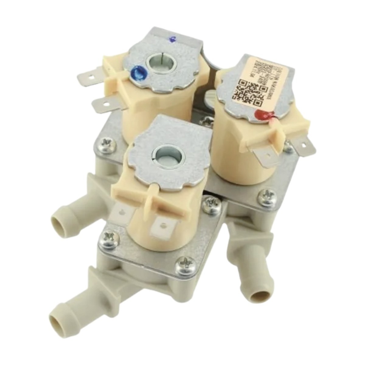 5220FR2009S genuine LG washing machine 3 way water inlet valve assembly, view 2 view 2