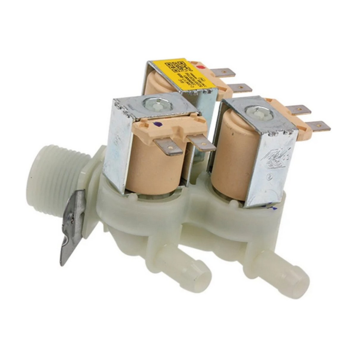 5220FR2075E genuine LG 3 way inlet valve for front load washing machines, view 2 view 2