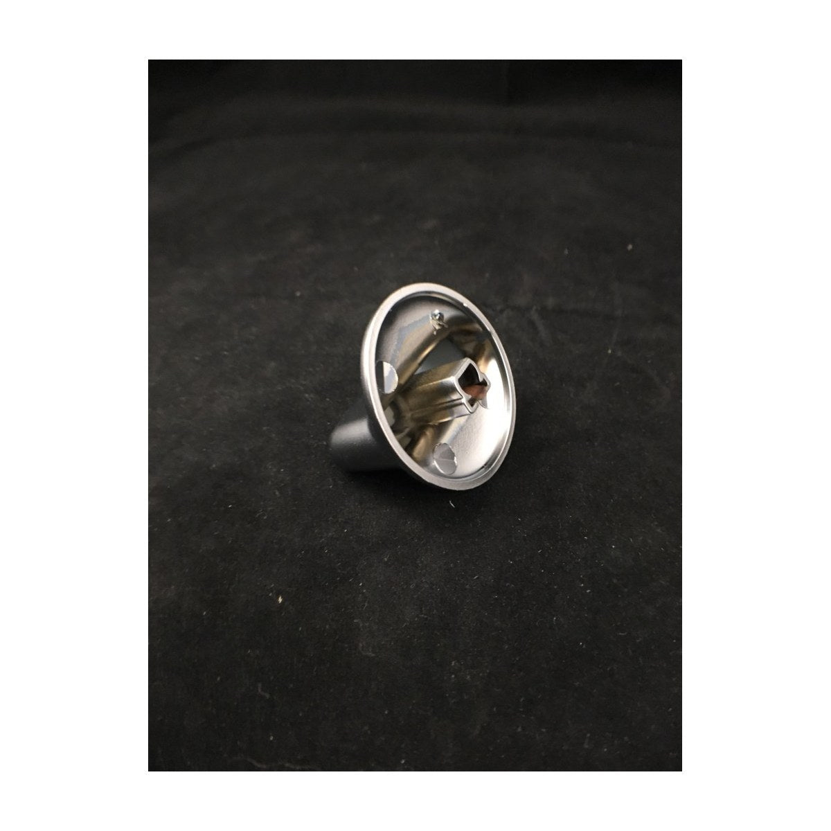 530884 genuine Fisher & Paykel cooktop control knob assembly CG03, satin chrome, view 2 view 2