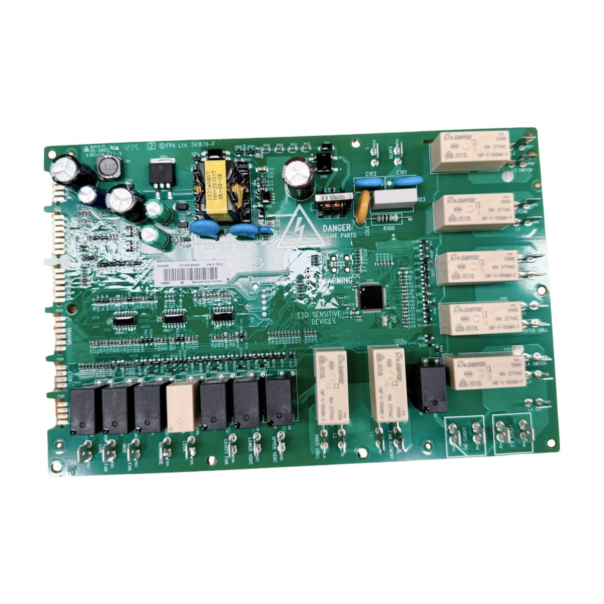 563689 genuine Fisher & Paykel oven power module PCB, view 2 view 2