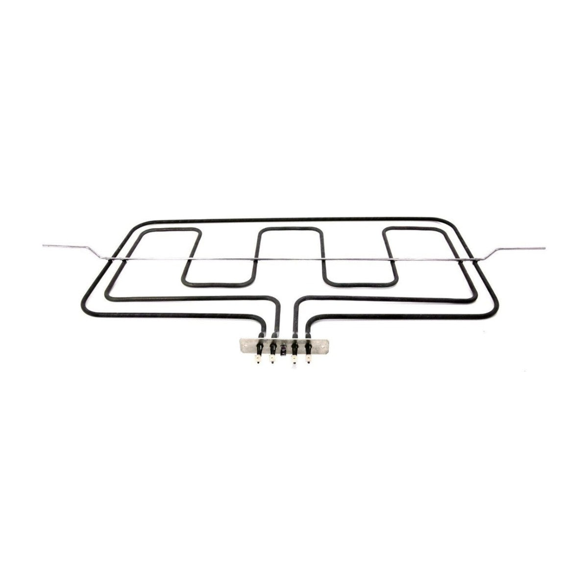 573653 genuine dual top grill element 1250W 2200W with hinged bracket for Delonghi ovens, view 2 view 2