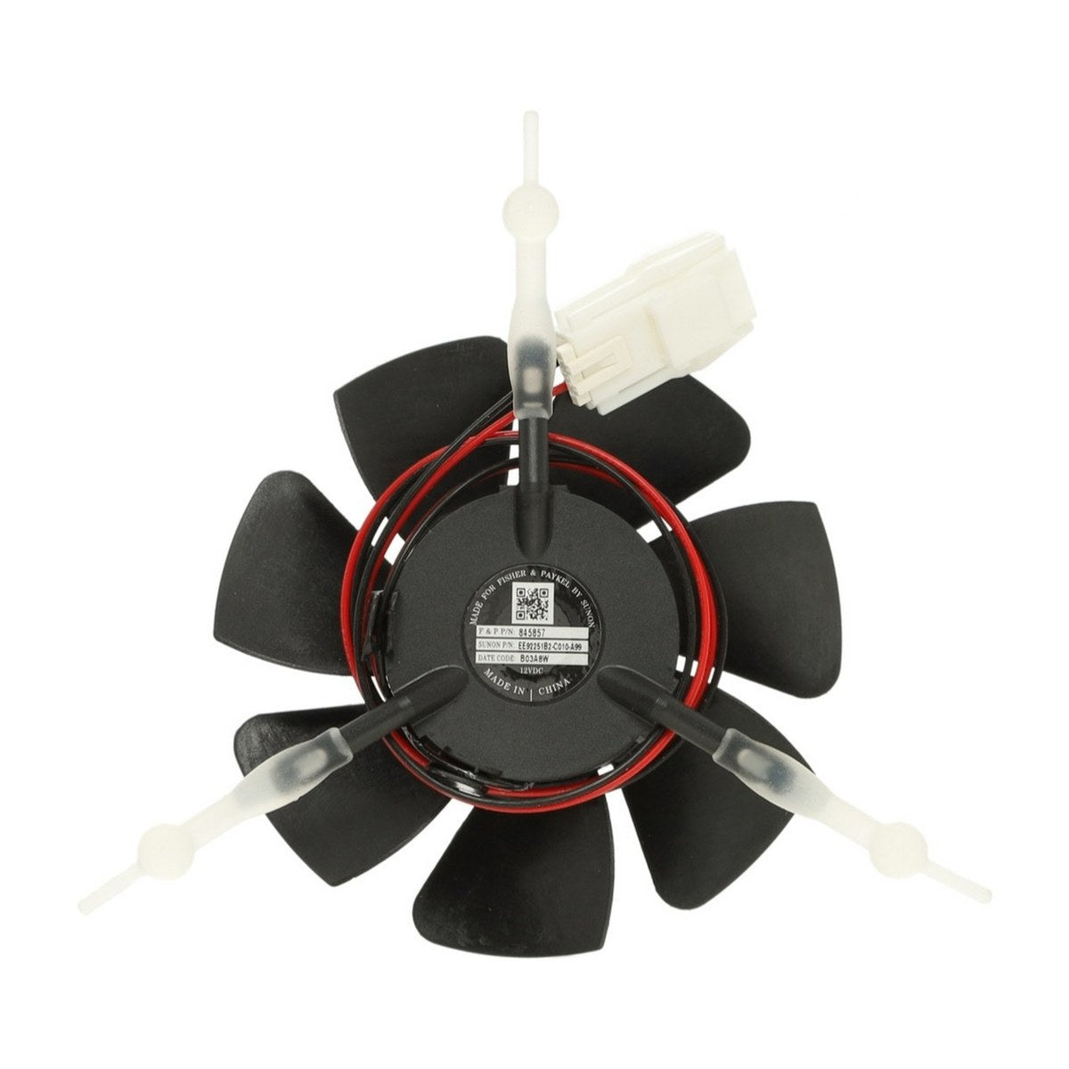 820681P genuine Fisher & Paykel 12V 84mm fridge freezer fan motor and fan kit, view 2 view 2