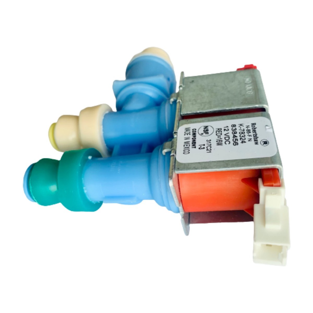 838456 genuine Fisher & Paykel fridge water inlet valve for ice and water fridges, view 3 view 3