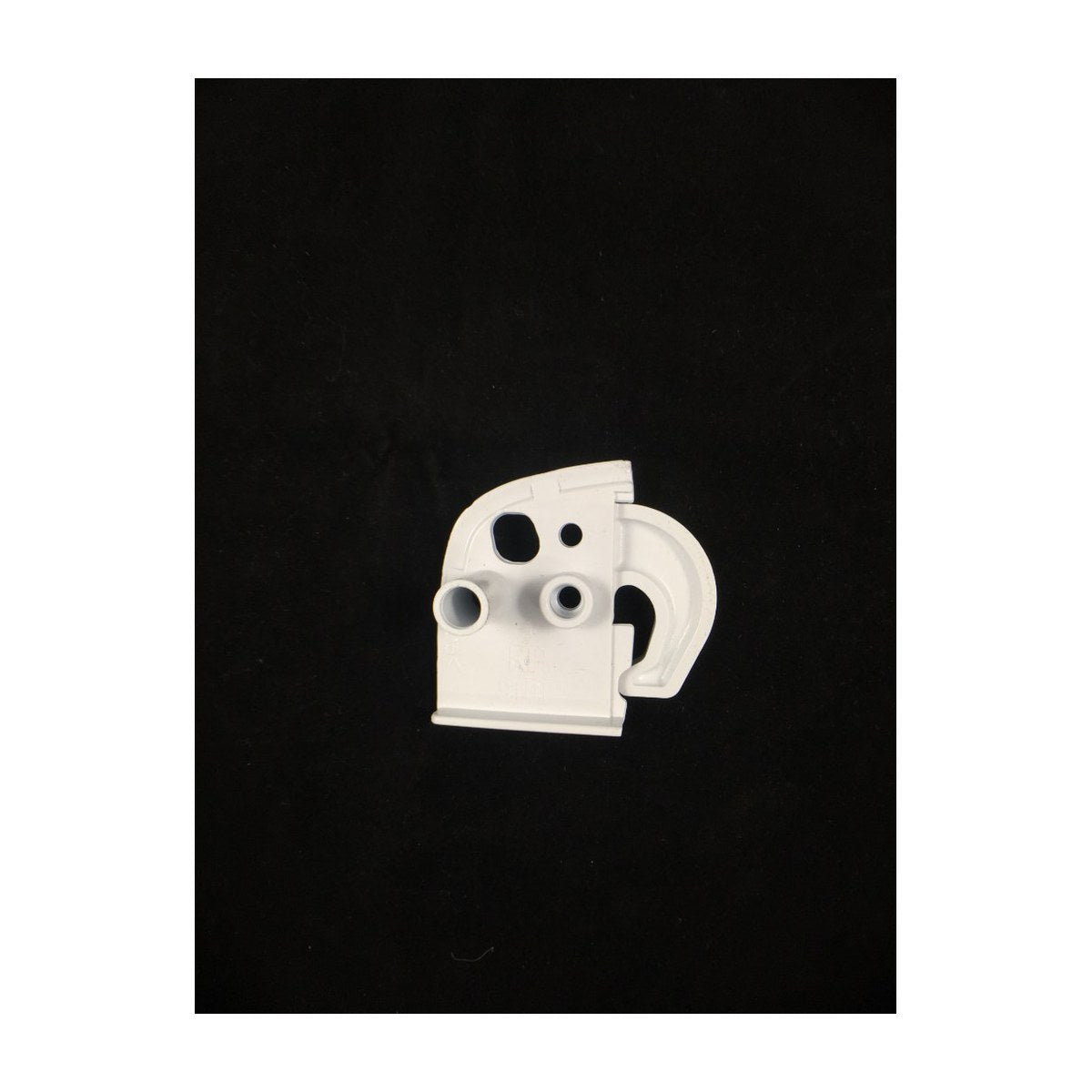 842237 genuine Fisher & Paykel right hand fridge door closing hook in white, view 2 view 2