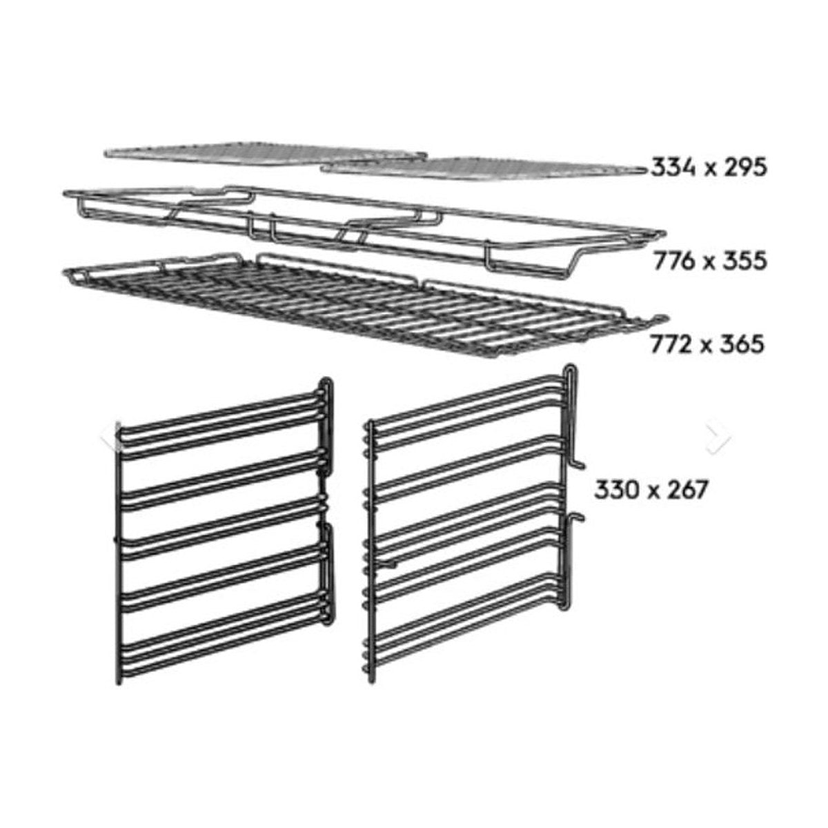 85803270013472 genuine Westinghouse oven rack and shelf pack, view 2 view 2