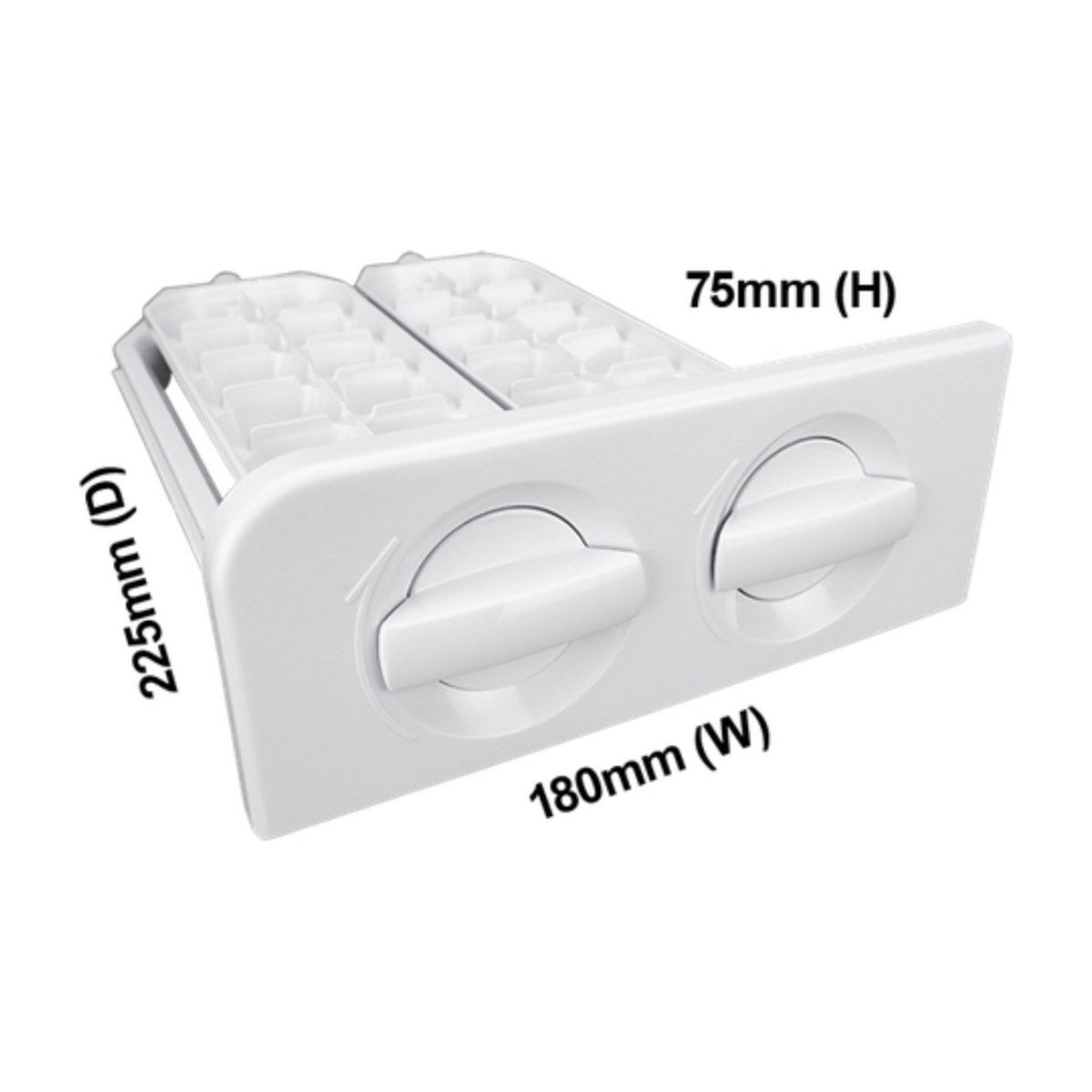 8588119567010 genuine white ice tray assembly for Westinghouse, Electrolux and Kelvinator fridges, view 3 view 3
