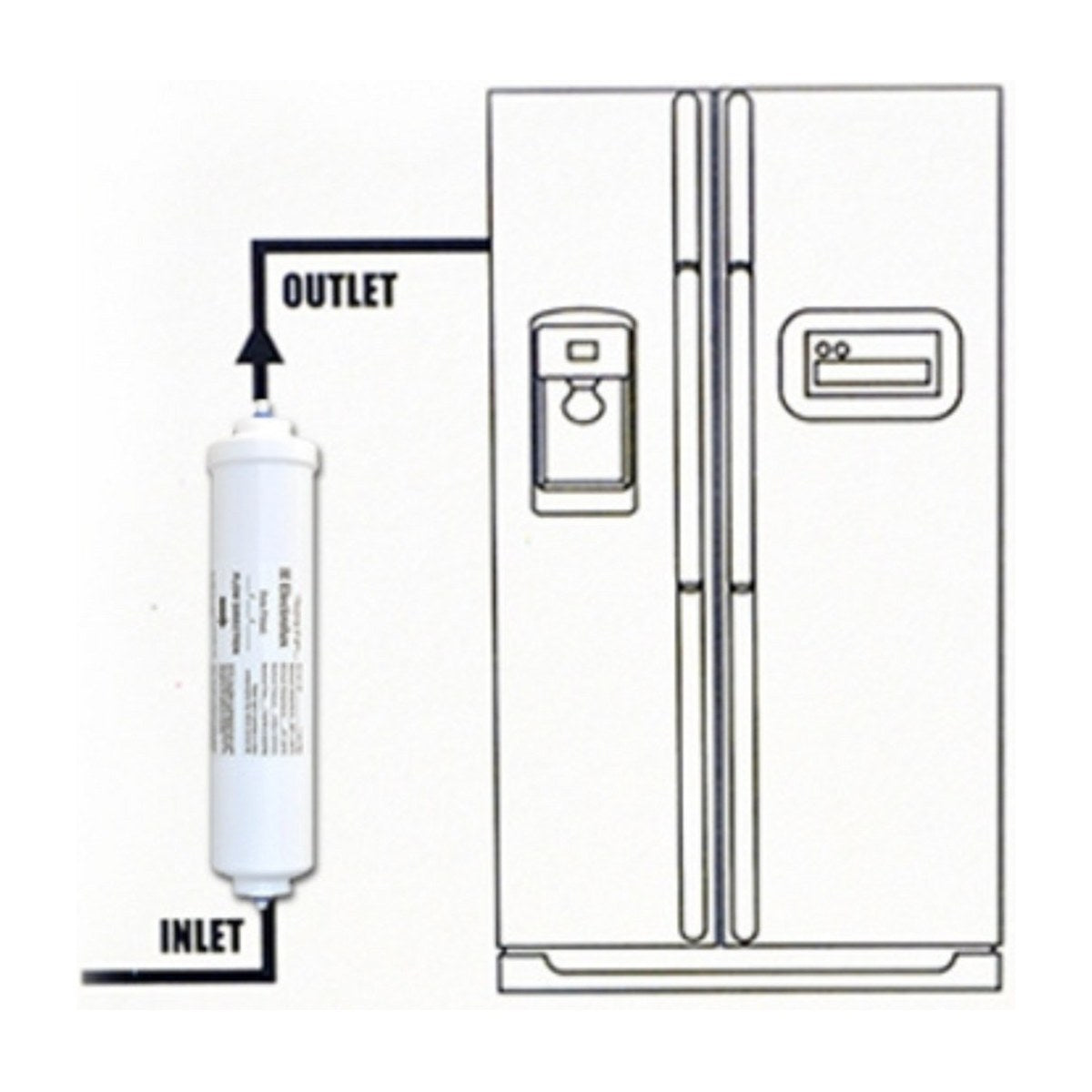 900403940 genuine inline external fridge water filter for Electrolux and Westinghouse fridges, view 2 view 2