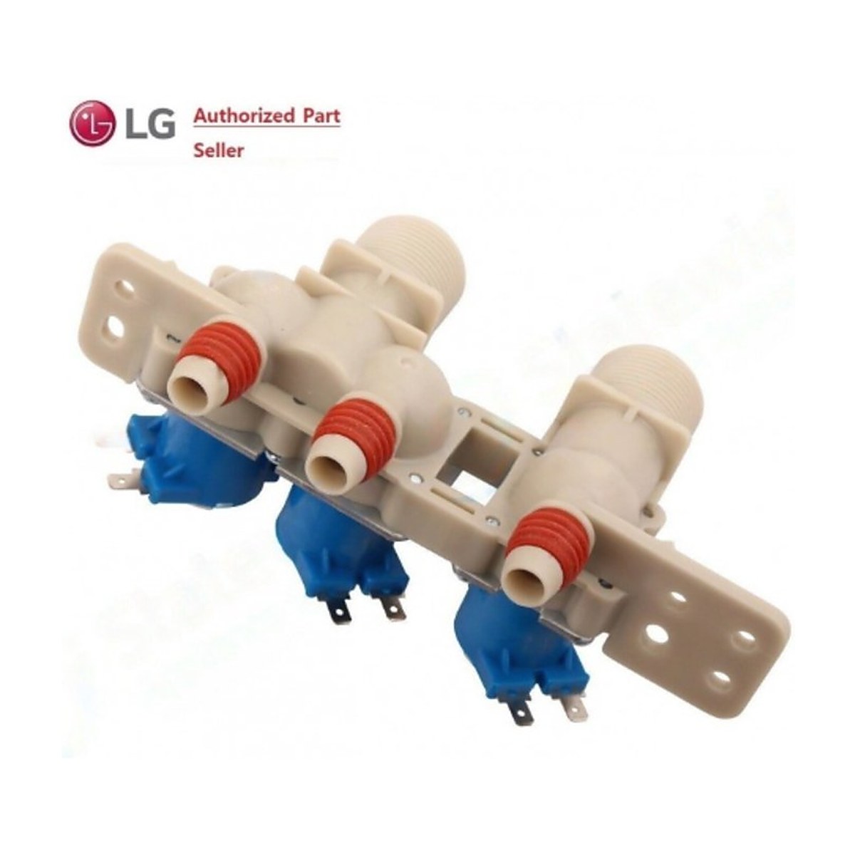 AJU72912230 genuine LG water inlet valve assembly for LG top load washing machines, view 2 view 2