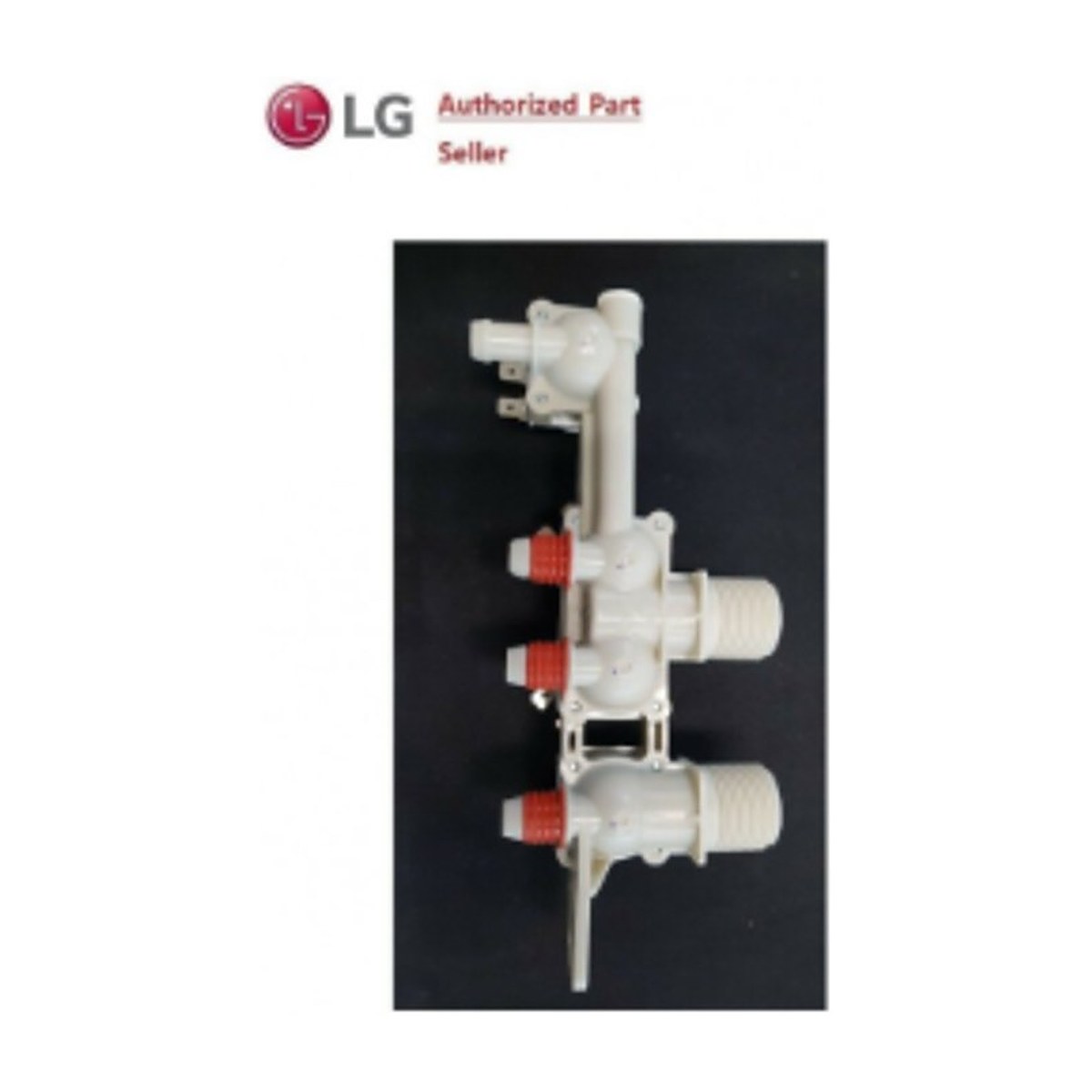AJU74972401 genuine LG 4 way water inlet valve for top load washing machines, view 2 view 2