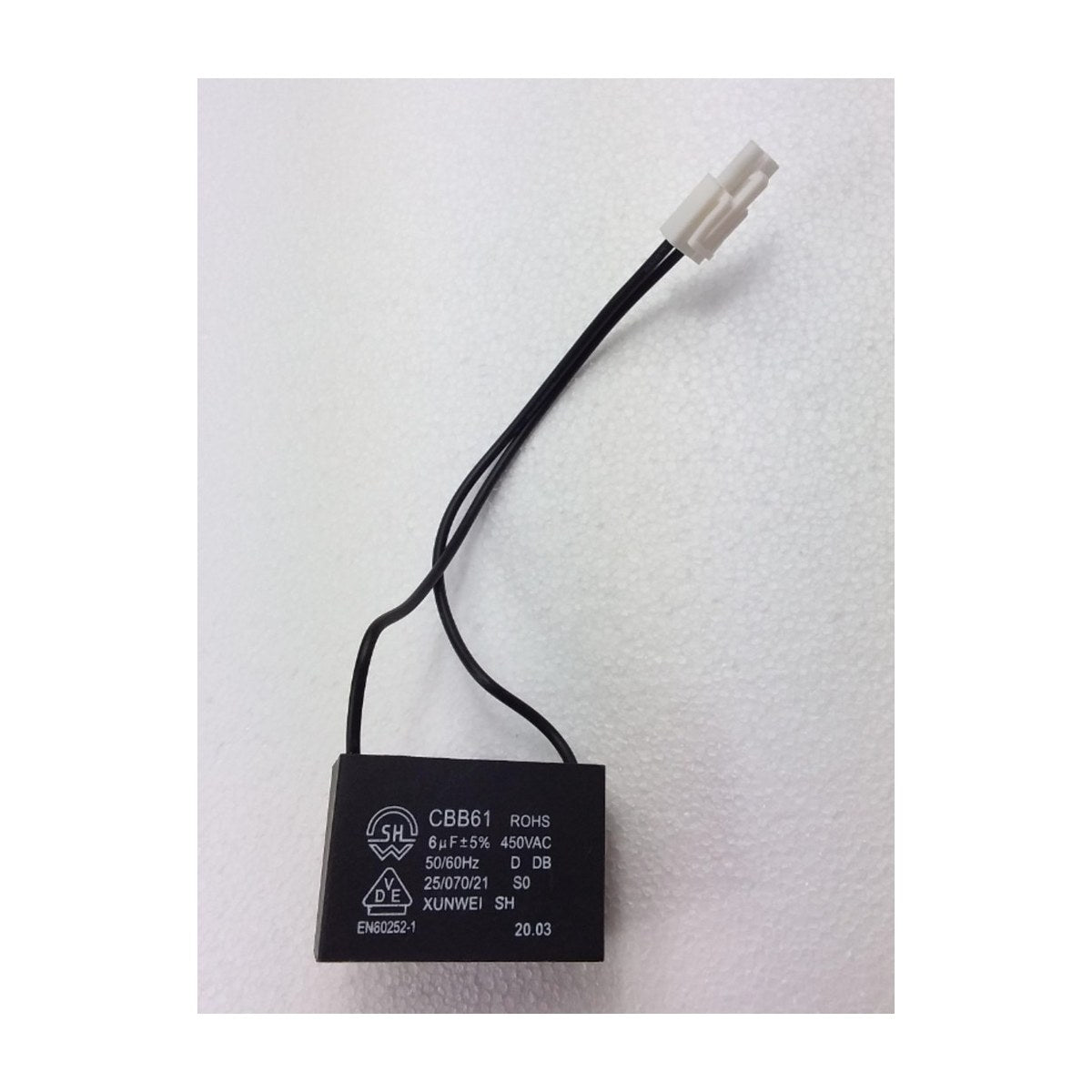 ATCAP02 genuine 6uF 450V capacitor for Glen Dimplex group rangehood fan motors