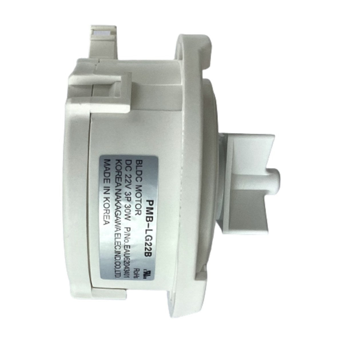 EAU62043403 genuine LG dishwasher drain pump motor, view 2 view 2