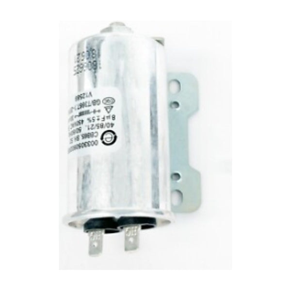 H00330506020B genuine Haier 8uF capacitor with side mounting bracket