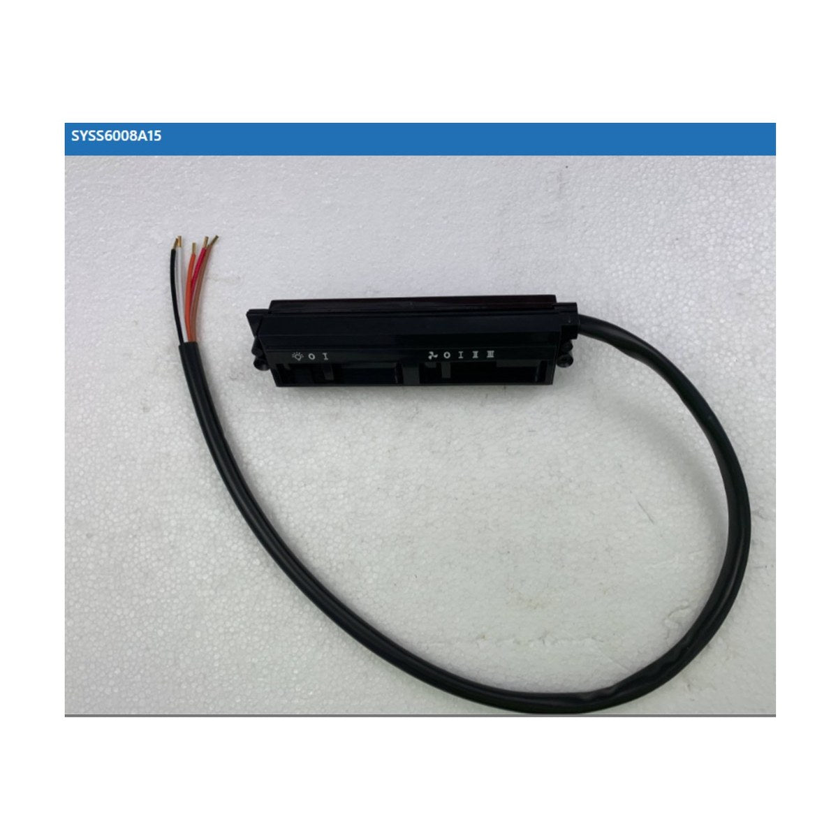 SYSS6008A15 genuine slide switch section for Baumatic and Euromaid rangehoods, view 2 view 2